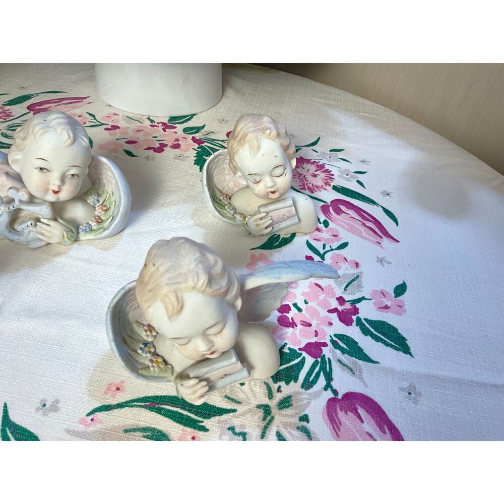 Vintage porcelain angel figurines 5 angels Lamore China & Lefton Occupied Japan - Picture 7 of 12